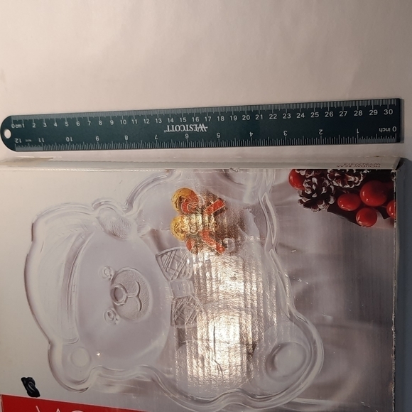 Holiday Santa Bear Glass Platter - Picture 4 of 7